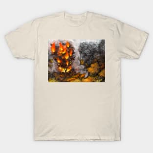 Tree Burning in a Clearing T-Shirt